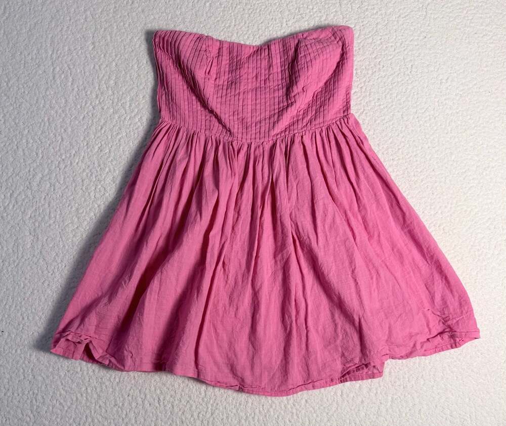 day + moon Women's Strapless Textured Mini Dress in Pink